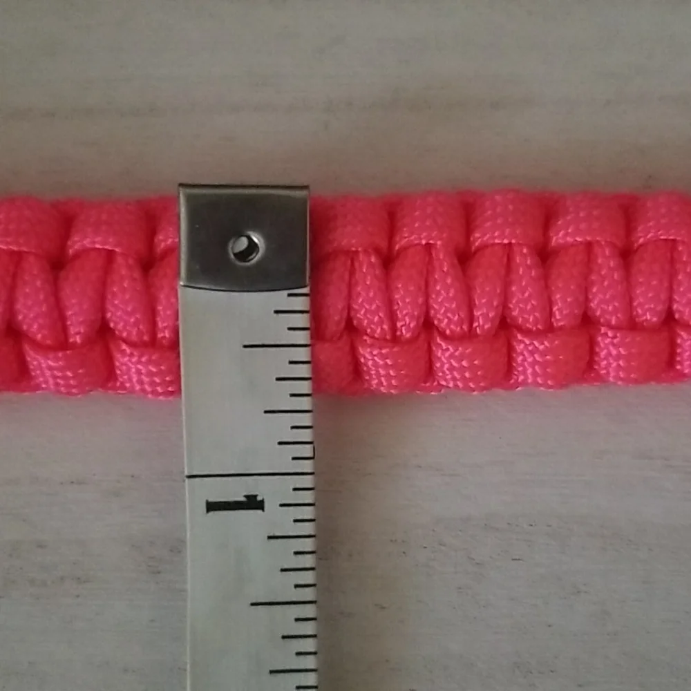 Neon Pink Paracord Bracelet - Picture 4 of 6